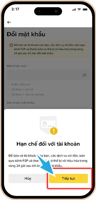 Bước 5: Ấn chọn Tiếp theo